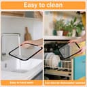 LURICO Edelstahl Spritzschutz Heißluftfritteuse für COSORI Dual Blaze TwinFry 10L/ Cosori CAF-R901-AEU 8,5L, Spritzschutz für Heißluftfritteuse für 2 Kammern Dual Zone Air fryer 8,5L（ 2er Set） - 6