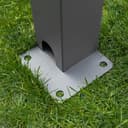 PRIMEYARD Pergola 3x3 m Pfosten und Lamellendach aus Stahl - anthrazitfarbene Terrassenüberdachung - 9