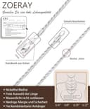 ZOERAY Collana Donna Argento 925 Senza Pendenti Catenina Argento Puro 925 Impermeabile Collane Particolari Lunga Catena Corde Bigiotteria Idee Regalo Natale per Donna Compleanno Amica 40/45/50/55cm - 4