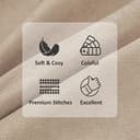 Topfinel Juego 2 Fundas Cojines Cama Sofas de Chenilla Algodón Lino Duradero Almohadas Decorativa de Color sólido para Sala de Estar, sofás, Camas, sillas Dormitorio Jardín Coche 45x45cm Caqui - 4