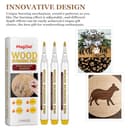 Rotulador de madera para quemar, Marcador de marca de madera, lápiz de dibujo para pintura de madera, Rotulador para carpintería, Marcador de Quemado Multifuncional, Rotuladores de madera para niños - 4