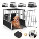 CADOCA® Trasportino Cani L 90x66x72cm Richiudibile Alluminio Impermeabile Box Auto Cagnolini - 2