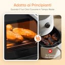 COSORI Friggitrice ad Aria Doppio Cestello, 8,5 Litri Grande Capacità del Air Fryer, Funzione 8 in 1, 35-230°C, Veloce ed Efficiente, Finestra, CAF-R902, Nero Profondo - 5
