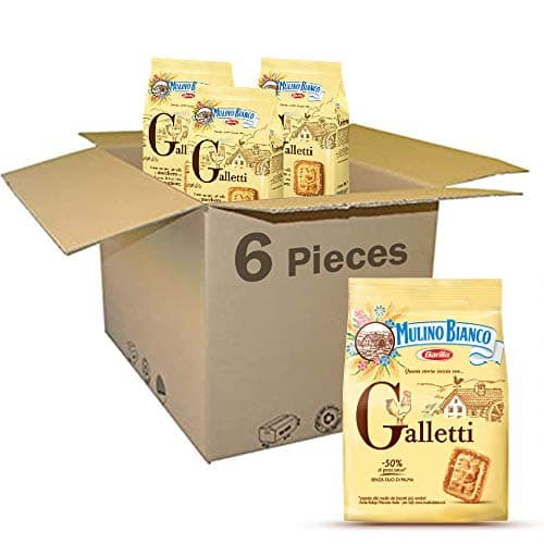 6 x Mulino Bianco Galletti Biscuits 800 g Butter Biscuits Cookies Cake Brioche