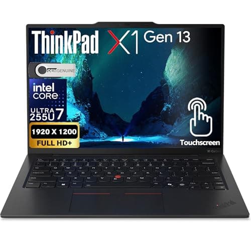 Lenovo ThinkPad X1 Carbon Gen 13 Business Laptop, Intel Ultra 7 255U, touchscreen FHD+ da 14", RAM DDR5 da 32 GB, SSD PCIe da 1 TB, WiFi 6E + BT, RJ-45, tastiera retroilluminata, webcam 1080p, Windows