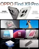 Oppo Find X9 Pro 5G 16+512GB, AI Unlocked Smartphone, 6,78" 120Hz ProXDR Display, 200MP Hasselblad-Kamera, 4K Motion, 7500 mAh Akku, IP69, Silk White (inkl. 80W SUPERVOOC Ladegerät und Enco Buds3) - 2