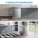 Midea MFD60S121X-IT Lavastoviglie Libera Installazione con 12 coperti, 6 Programmi, Partenza Ritardata, Funzione di Mezzo Carico, 60 cm - Inox - 7