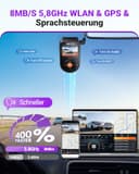 VANTRUE S1 Pro MAX 4K + 2.5K STARVIS 2 Dashcam Auto Delantero Trasero, 5G WiFi PlatePix AI Dash CAM GPS 360° HDR Buffer Monitor de Aparcamiento Cámara de Coche LTE Opcional Comando Voz Modos - 4