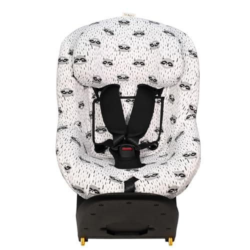 JYOKO Kids Funda de algodón para Silla de Coche Compatible con Maxi Cosi Pearl 360 y Mica Pro I-Size (Raccoon)