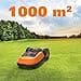 WORX LANDROID WR147E Connected Robot Lawnmower/Cordless Lawnmower, up to 1000 m² (Rain Tound, Floating Blade Disc, App Control, Side Load, Edge Cut, 64dB Silence) - 2