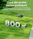 YARDCARE M800Plus Robot Tagliaerba senza filo Perimetrale, GPS, fino a 800 m²,Visione AI, Taglio a U,Riconoscimento Intelligente Ostacoli,Controllo APP（Nero e rosso） - 4