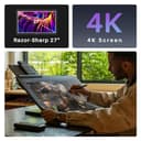 HUION KAMVAS Pro 27 4K UHD Tavoletta da disegno con schermo, penna PenTech 4.0 senza batteria con tablet grafico antiriflesso di seconda generazione, schermo multi-touch 98% Adobe RGB per artisti - 2