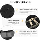 FORRICA Womens Backpack Nylon Lightweight Rucksack Casual Back Pack with Multi Pockets for Commuting and Everyday Use - Black (L) - 5