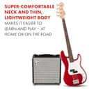 Fender Squier Debut Series Precision Bass Guitarra Bajo, Guitarra para Principiantes, con 2 Años de Garantía, Rojo Dakota - 3