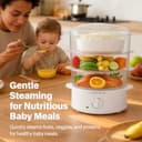 Aigostar Fitfoodie 30CFO - Vaporera Eléctrica 9L Capacidad, 800 W, Libre de BPA, Temporizador hasta 60 Minutos. 3 Recipientes Apilables, Cuenco para Preparar arroz. Diseño Exclusivo - 9