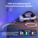 KIWI design Link-Kabel mit Ladefunktion 5M Kompatibel mit Meta Quest 3s Quest 3 Quest 2/Pro/Pico 4 und PC/SteamVR, USB 3.0 zu USB C mit 5 Gbps High-Speed für Erweitertes Gameplay - 3