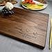 Tabla de cortar grabada personalizada, tablas de cortar personalizadas grabadas en madera para parejas, aniversario, recuerdo de inauguración de la casa (nogal) - 5