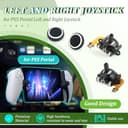 RongZy Joystick sinistra/destra per PS5 Portal Hall Effect Joystick di ricambio per PlayStation Portal Console Analogico Thumb Stick Console con strumenti di riparazione (con viti) - 3