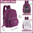 AOTIAN Nylon Lightweight Sturdy Little Casual Backpack 7 L Purple - 3