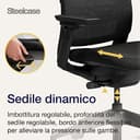 Sedia da ufficio ergonomica Steelcase Series 2 con supporto lombare LiveBack e braccioli 4D Onyx; Prodotto in Europa - 7