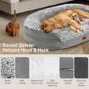 Gimars Letto ortopedico per cani di taglia extra grande 9,5 cm, con schiuma a forma di uovo 28D, fodera impermeabile per cuccioli, anziani - 7