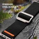 Epova Compatible with Apple Watch Ultra/Ultra 2/Ultra 3 Strap 49mm 45mm 44mm 42mm 46mm, 28mm Ultra Wide Adjustable Nylon Sport Replacement Straps for iWatch SE Series 11 10 9 8 7 6 5 4 3 2 1, Black - 3