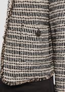 s.Oliver Kurze Jacke in Bouclé-Optik mit Fransenkante - 4