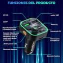 STRALLOR Transmisor FM Bluetooth Coche, Manos Libres para Coche, Adaptador Mechero MP3 con Doble USB Super Carga Rápida 22.5W/4.5A y 3.1A además de Tipo C, Soporte Tarjetas SD, USB, Flash Drive - 7