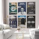 FOTN Arctic Monkeys - Juego de 6 pósteres de portada de álbum, pósteres musicales en lienzo para decoración de habitación y arte de pared, estilo de 20 x 30 cm - 4