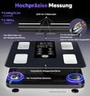 GE Körperfettwaage Smart Waage Personen: Digitale Waage mit Körperfett und Muskelmasse 8-Elektroden Körperfettwaage mit Handsensoren BMI Körpergewicht Muskelmasse Analysegerät,180 kg/400 lbs - 4