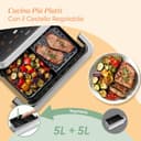 COSORI Friggitrice ad Aria 10 Litri, 7 in 1 Dual Blaze TwinFry con Doppio Cestello 5L & 5L e Separatore Rimovibile, 2800W Air Fryer WiFi con Doppia Resistenza, 40-240℃, 70 Ricette Online, Bianco - 3