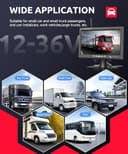 Digitale Senza Fili Telecamere Retromarcia Kit, 7 Pollici IPS Monitor con Visione Notturna IP68 Impermeabile, BSD, Image Flip, Wireless Telecamera Posteriore Auto Camion/Bus/Furgone/Camper/Rimorchio - 7