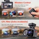 VANTRUE E2 Dash Cam Front and Rear 2.7K+2.7K, 5G WiFi GPS Dashcam for Cars Voice Control, Car Camera 160 Wide Angle, WDR, Night Vision, 24H Buffered Parking Mode G-Sensor, Support 512GB Max - 8
