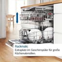 Bosch SMS6ECC12E, Serie 6, Smarter Geschirrspüler Freistehend, 60 cm, Besteckschublade, Spülmaschine Made in Germany, besonders Leise, Extra Trocknen, starke Reinigung, Anti-Fingerprint, Schwarz - 6