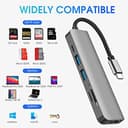 DEMKICO Hub USB Tipo C, 6 en 1 Adaptador multipuerto con HDMI 4K, Lector de Tarjetas SD/TF, USB 3.0 y USB 2.0, Puerto PD de 100 W, Compatible con MacBook Pro/MacBook Air/DELL XPS y Plus - 5