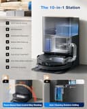 ECOVACS DEEBOT X9 Pro Omni Robot Vacuum Cleaner and Mop, Blast™ 16,600 Pa Suction, OZMO Roller Instant Auto-Wash Mop, ZeroTangle™ 3.0, Triple Lift System, AI Smart Navigation - 7