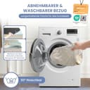 ELONEO orthopädisches Hundebett kleine Hunde - 76x51x17cm, Hundekorb mit Memory Foam, Hundematte wasserdicht und waschbar, Hundekissen, Hundematratze mit weicher Polsterung, Creme - 8