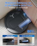 ECOVACS DEEBOT T80 Omni Saugroboter mit Wischfunktion, 18.000 Pa, OZMO Roller Wischwalze mit kontinuierlicher Frischwasser-Selbstreinigung, ZeroTangle 3.0,Moppwäsche mit 40-75℃ heißem Wasser, Schwarz - 4
