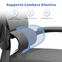 naspaluro Sedia da Ufficio Ergonomica Con Supporto Lombare Adattativo a Forma Di C, Poggiatesta Regolabile, Braccioli Ribaltabili, Poltrone Ufficio a Rete Traspirante per Scrivania, Casa,Grigio Nero - 4