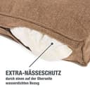 jamaxx-pets Premium Hundekissen Orthopädische Füllung, Waschbar Bezug aus Edlem Chinelle Stoff, Weiche Kompakte Füllung mit Visco Schaumstoff-Flocken Memory, PDB1003 65x50 (S), braun - 6