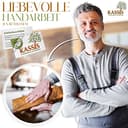 KASSIS - Penna a sfera in legno d'olivo, in una elegante confezione di legno, lavorazione artigianale con pregevoli intarsi e incisione in lingua tedesca (Alles Gute) - 5