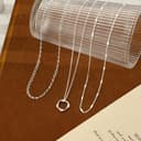 Meteorstarry Halsreif Edelstahl Damen Silber 925 Sterling, 3PCS Layering Lange Silberkette Kette Silber 925 Damen mit Anhänger Halsketten Chain Damenkette für Frauen - 6