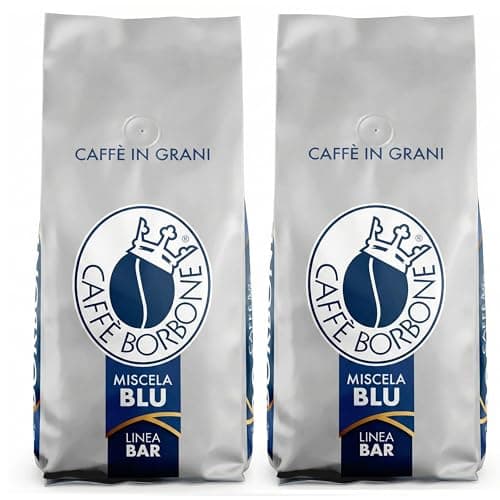 Caffè Borbone Whole Bean Coffee, Blue Blend, Refined and Powerful Flavor - 2.2 Pound (Pack of 2)