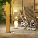 Outsunny Pergola Garten im Freien 3 x 4 m versenkbare Schiebepergola, Holzpergola, Gartenlaube für Kletterreben, Blumen, Rosen, Pergola für Terrasse, Patio, Naturholz - 6