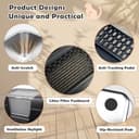 Vivifying Katzenklo Edelstahl mit Deckel, XL Leicht zu Reinigen und Geruchsresistent Katzentoilette Edelstahl, Rostfreier Stahl Katzenklo mit Pedals, Schaufel und Matte (Schwarz) - 8