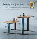 MAIDeSITe Scrivania Regolabile in Altezza, con un' altezza regolabile compresa tra 72 e 120 cm, dotata di 2 motori potenti e 4 tasti di memoria - T2 Pro - 2