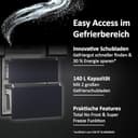 Haier HFW7720ENMB Kühl-Gefrier-Kombination/French Door/Farbe: Obsidian Black Inox / 477 Liter/MyZone Plus/Humidity Zone/Smart Home: Integriertes Wi-Fi/Auch Per HOn App Steuerbar - 4