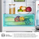 Hisense RB327N4ADD Kühl-Gefrier-Kombination, EEK D, Total NoFrost, wechselbarer Türanschlag, Flaschengitter, 171 Liter Kühlteil, 85 Liter Gefrierteil, Inox Look - 7