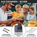 BRAST® Alu Pavillon Summerdream | viele Modelle & Farben | Größen 3x3m 3x4m | Moskitonetz + LEDs | TÜV geprüft | wasserdicht | UV-Schutz | festes Dach | 3x4m Grau LEDs - 9