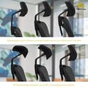 Fortaleza Reposacabezas para Herman Miller Aeron Remastered, accesorio para reposacabezas para silla, compatible con reposacabezas Atlas, incluyendo tamaño A, tamaño B, tamaño C (gris hierro) - 7